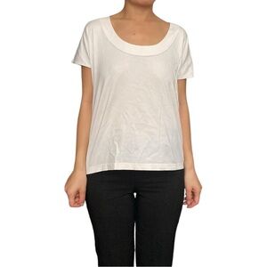 Akris Punto White Cotton T-Shirt Size US 14
